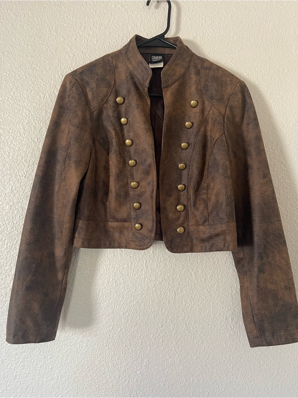 Sharon Young Women's Brown Military Button Jacket